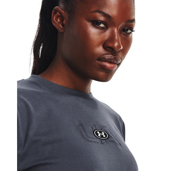 Under Armour Γυναικεία κοντομάνικη μπλούζα Crop (1376751-100)